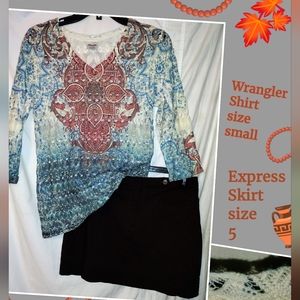Express Skirt & Wrangler Top